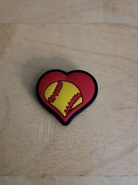 10 for $10 Jibbitz Croc Charms - Softball in Heart 2 - Sports - New Shoe Charms